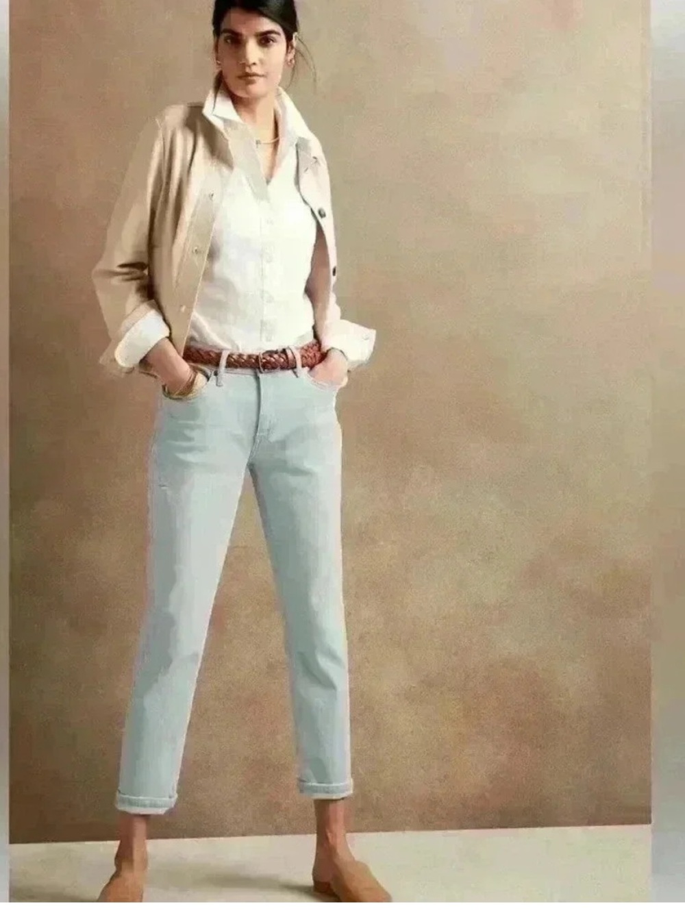 Banana Republic Girlfriend Mid Rise Lightwash Jeans 6/28